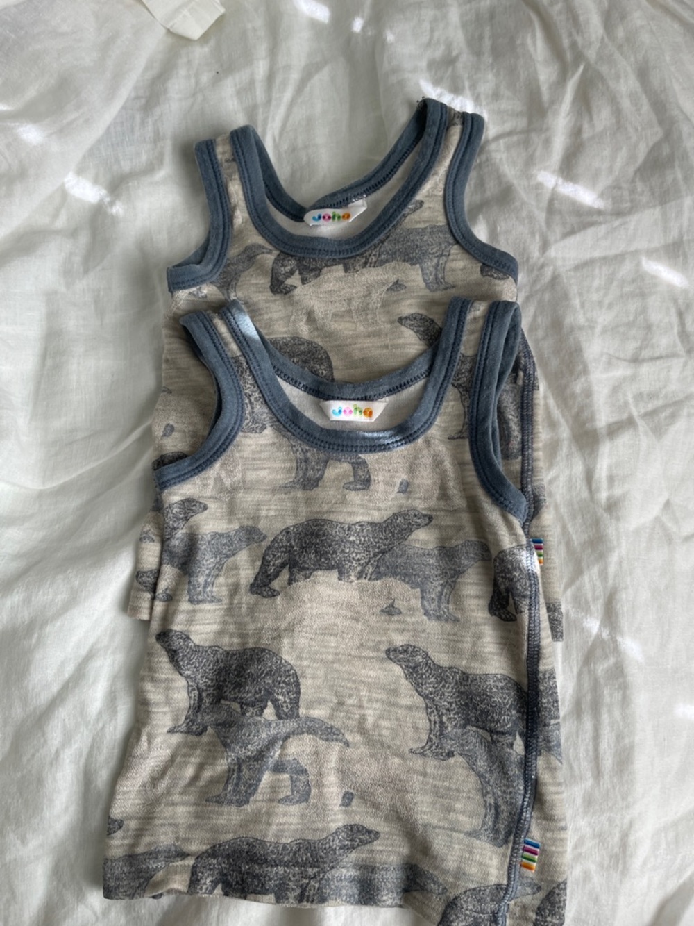 Wool Polar Bear Print Tank Top - 18-24 mos